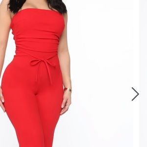 Fashion nova Red Jumpsuit